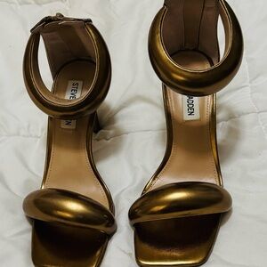 Steve Madden Metallic Bronze Heels